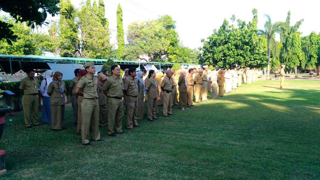99 % ASN di Setda Rembang dan BPPKAD Ikuti Apel Perdana Usai Libur Panjang