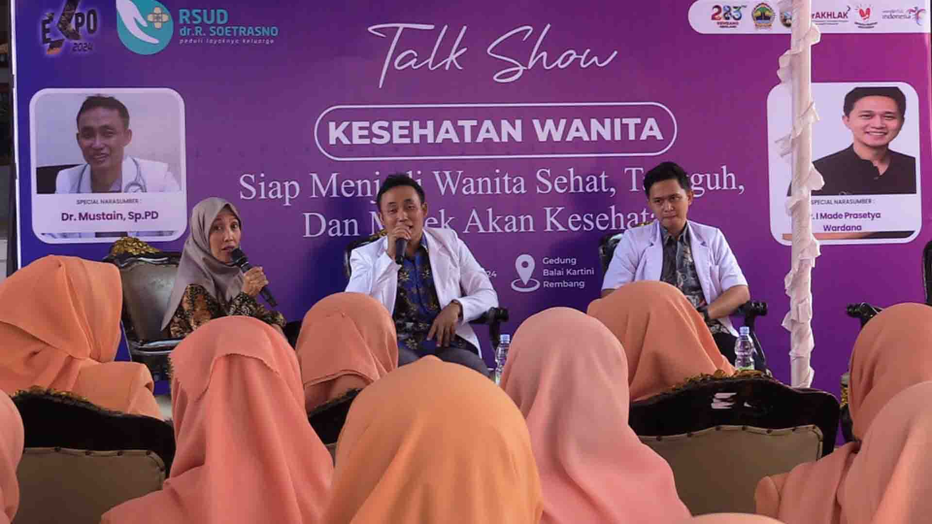 Tingkatkan Kesadaran Akan Kesehatan, RSUD dr R. Soetrasno Gelar Talkshow di Rembang Expo