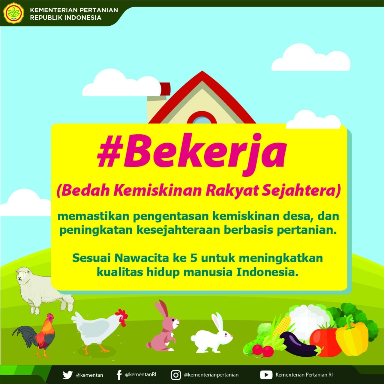 Entaskan Kemiskinan Desa, Kementerian Pertanian Canangkan Program Bekerja