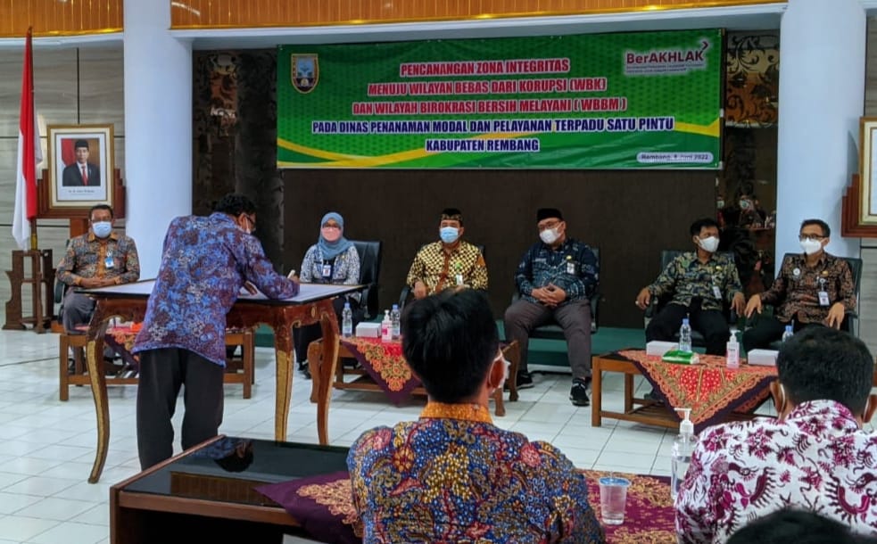 DPMPTSP Rembang Deklarasi Bebas dari Korupsi