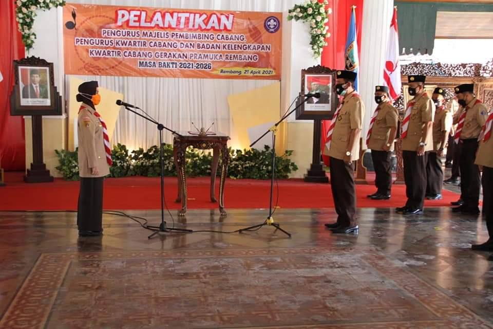 Pengurus Baru, Kwarcab Rembang Dituntut Kreatif dan Ikut Berperan Perangi Covid-19