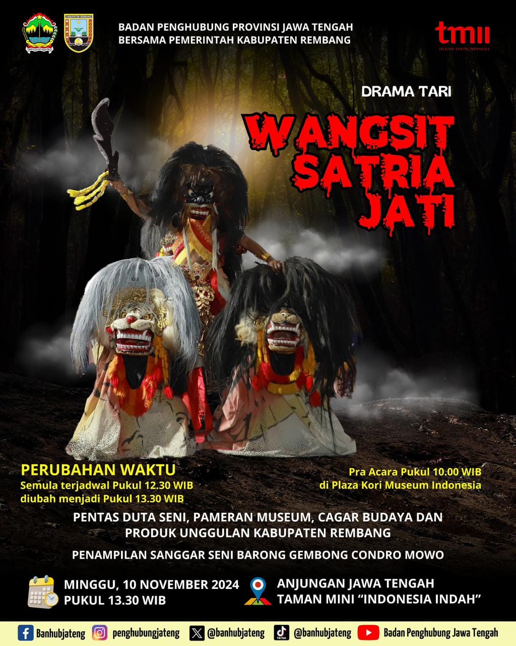 Pagelaran Seni Budaya Rembang Siap Meriahkan TMII Minggu Ini