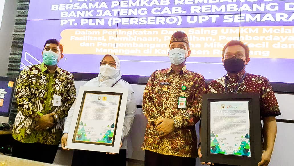 Pemkab Rembang Jalin Kerjasama dengan PLN dan Bank Jateng Kembangkan UMKM